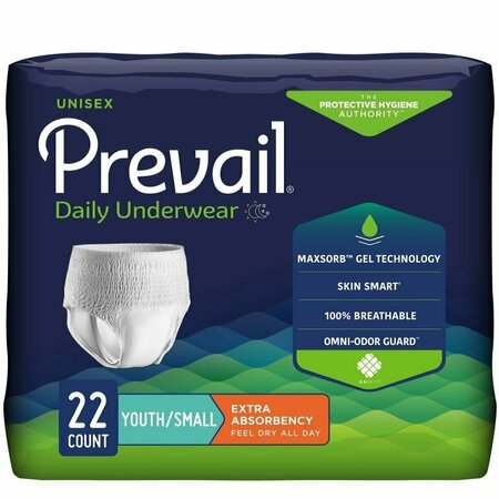 Extra Absorbent Underwear, Small Youth, 88PK